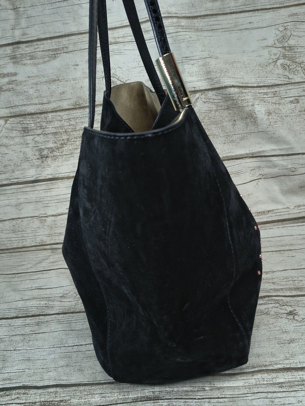 Jimmy Choo Stevie Hobo Bag Black Suede - Picture 8 of 10